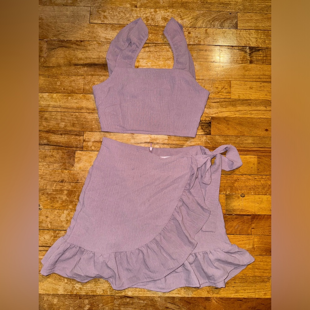Purple skirt set